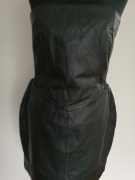 Skórzana Sukienka Skóra Naturalna Czarna R S 