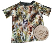 Wiosenna bluza koszulka bluza dla chłopca psy Beagle Bordee collie 104