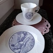 Porcelanowe TRIO mysliwskie z bazantem  