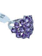 Pierścionek koktajlowy "Diva" z ametystem 4.70, certyfikat RocksTV