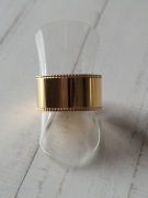 pierścionek złoty szeroki obrączka stal chirurgiczna regulowany