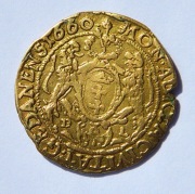 Dukat gdański 1660. Jan II Kazimierz. Skrócony tytuł, wersja z kropką.