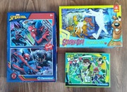 Puzzle dziecięce Spider-Man, Ben 10, Scooby-Doo i inne