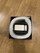 Pasek skórzany biały