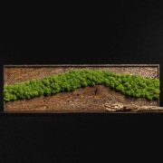 Żywy naturalny zielony obraz dekoracja mech dąb