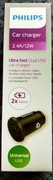 Podwójna ładowarka samochodowa Philips 2 x szybsza