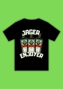 Koszulka Jager Enjoyer | nadruk sublimacja | bawełna 195g 