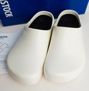 Białe klapki chodaki Birkenstock Super-Birki rozmiar 38