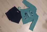 Zestaw bluzka długi rękaw szorty spodenki r.12 mcy