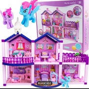 Dom Domek Dla Lalek z Akcesoriami, Tarasem i Kucykami – Willa Kucyków 