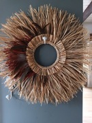 Dekoracja ścienna, z naturalnej rafii, średnica 55