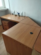 Meble biurowe - komplet do biura, gabinetu - stół - biurka - regał - szafa