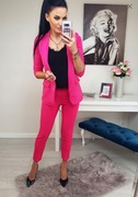 GARNITUR NEVEL MARYNARKA + SPODNIE FUKSJA