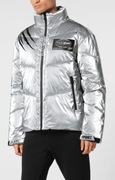Kurtka puchowa Philipp PLEIN Sport srebrna 14213 rozm S  Nylon PufferJacket