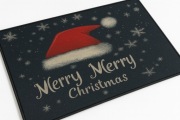 Świąteczna tabliczka dekoracyjna – Merry Merry Christmas – czapka Mikołaja