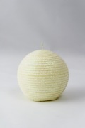  Świeca ozdobna brokat kula mała, biała