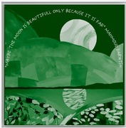 Autorski plakat-kolaż "Maybe the Moon is beautifull only because it is far"
