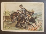 Wojną z Bolszewizmem 1919 r. - Pocztówka ręcznie malowana 