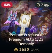 League of Legends – Zestaw Przepustki Aktu 1. Za Demacię (3650 RP)  LOL