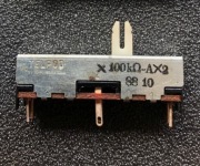 2x 100kohm A  2x 100KA POTENCJOMETR SUWAKOWY TELPOD UNITRA