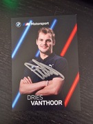 Karta z autografem Dries Vanthoor BMW Motorsport WEC