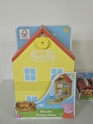 Zestaw domek drewniany Świnka Peppa figurka Pig plus akcesoria