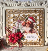 KARTKA ŚWIĄTECZNA handmade do koperty- personalizowana, ręcznie robiona