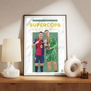 Lewandowski i Szczesny - plakat A3 - fc Barcelona - puchar