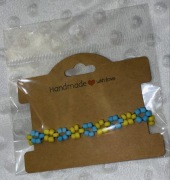 1 szt Brasoletka z koralikow 18 cm ,Ukraina,elastyczna z zamkiem