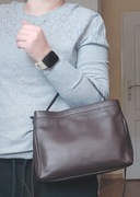 Marks&Spencer M&S torebka skórzana brązowa czekoladowa skóra naturalna