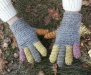 Naalbinding nalbinding rękawiczki 100% wełna reko Mammen (barwniki roślinne