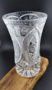 Wazon kryształowy 25cm Szklany wazon kryształ PRL