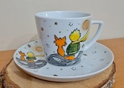 Likwidacja kolekcji, Ręcznie malowana filiżanka Mały Książę, możliwość de