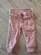DKNY Jeans spodnie dresowe welurowe morelowe 80 