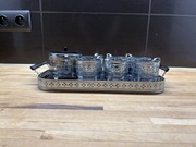 Elegancki zestaw do herbaty z cukiernicą PRL Vintage