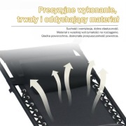 Leżak rozkładany metalowy z daszkiem plażowy, ogród, balkon, taras