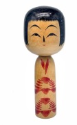 Japonia. Mała Togatta Kokeshi, sygnowana. Showa