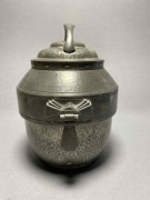 POJEMNIK HERBATA Frank Cobb Sheffield England 1920 Pewter Art Deco #72