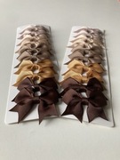 Spinki do włosów kokardki 10 sztuk beżowe brązowe ecru 