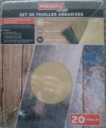 Zestaw papierów ściernych Powerfix 20szt 