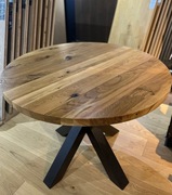 Stół Industrialny dębowy średnica 120cm