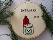 Haft ręczny. Prezent dla górnika sztygara BARBÓRKA