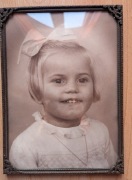 Stara ramka metal szkło wypukłe 