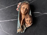 Bertagna Italy Płaskorzeźba Matka Boska z Dzieciątkiem Jezus Maryja