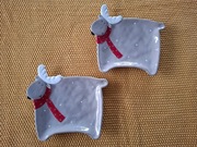 ZESTAW 2 TALERZY W KSZTAŁCIE RENIFERÓW HOME&YOU WIGILIA ŚWIĘTA