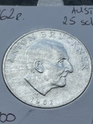 25 schilling 1962 r. Austria srebro Anton Brucker ładne