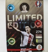 karta piłkarska panini Robert Lewandowski limitowana edycja XL euro 2016