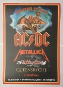 Monsters Of Rock 1991 Chorzów ACDC, Metallica, Motley Crue plakat
