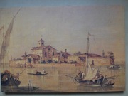 Śliczny pejzaż morski na płycie