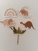 Topper na tort dinozaur tęcza 